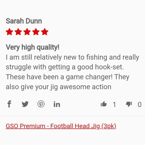 GSO Fishing Football Head - Customer Review