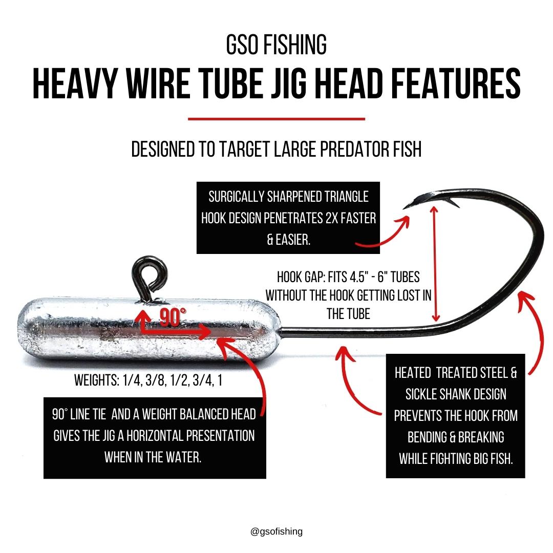 Heavy Wire Tube Jig Head - GSO Fishing