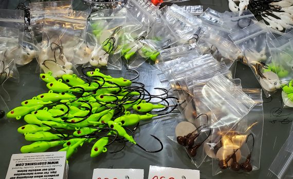 GSO Fishing Premium Jigs Piled High And Waiting To Be Packaged