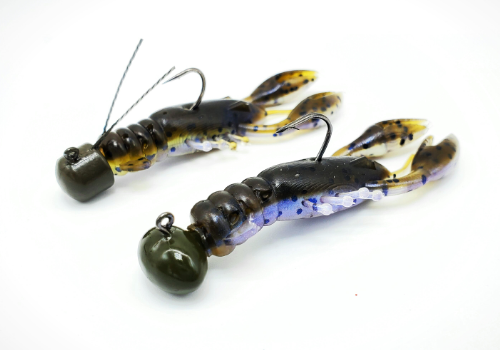 GSO Fishing - TRG MudBugs - How To Use - Display of Football Head & Ned Rig with TRG MudBugs