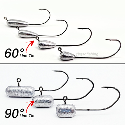 GSO Fishing - Premium Guided Trips & Lures - 90° Line Tie vs. 60