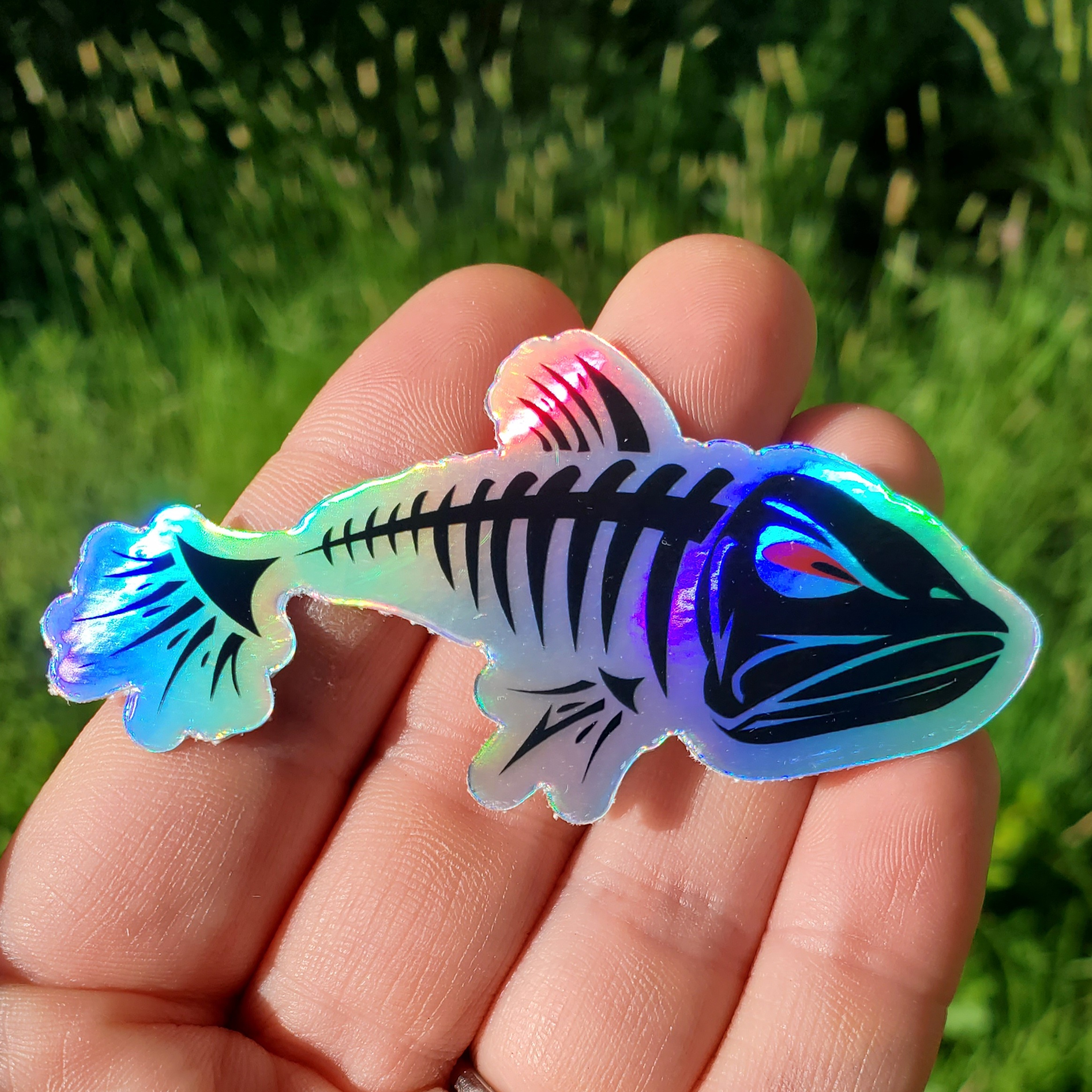 GSO Holographic Grumpy Fish Sticker - GSO Fishing - Premium Guided