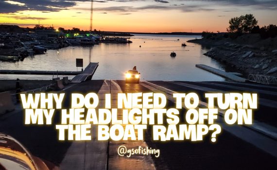 Why Do I Need To Turn Off My Headlights On The Boatramp - Photo of boatramp at first light with a sunrise and a truck on the boat ramp with it's lights on.
