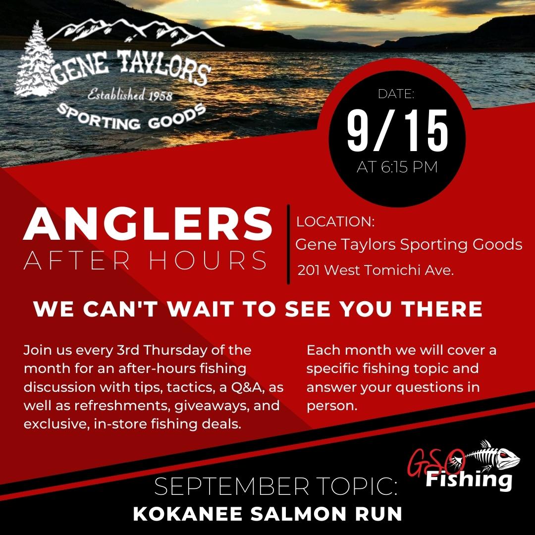 Anglers After Hours September: Topic To Be Decided. Join Us Every 3rd Thursday Of The Month For Anglers After Hours Hosted At Gene Taylors Sporting Goods
