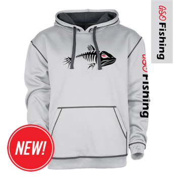 GSO Fishing Transit Hoodie - Silver with Black GSO Fishing Logo