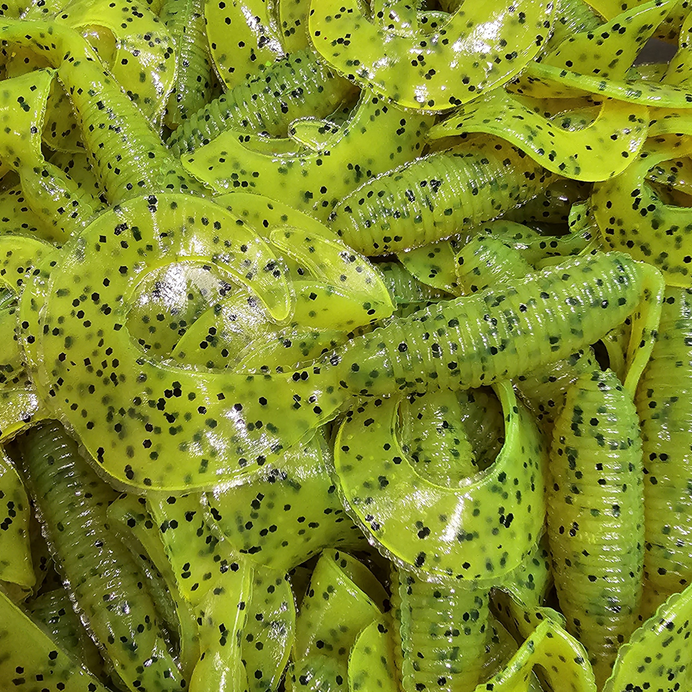Curly Tail Grub Worm Mixed Soft Plastics Lure Fishing Tackle Bait Jig Head  40mm