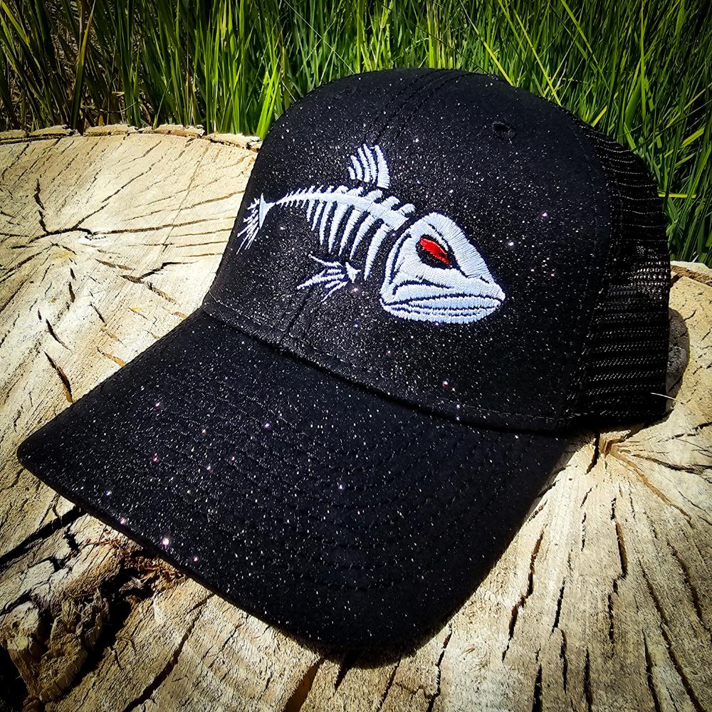 GSO Fishing Black Glitter Mesh Back Cap GSO Fishing Black Glitter Mesh Back Cap