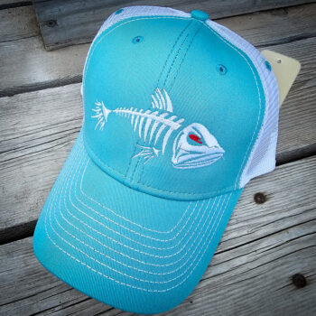 GSO Fishing Teal and White Mesh Back Hat