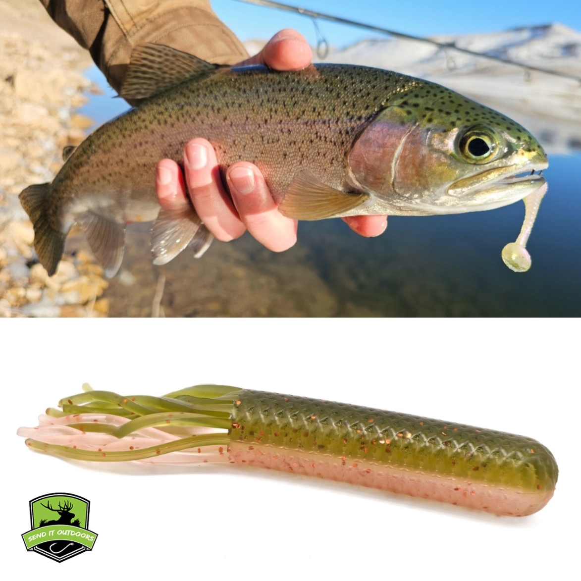 Pro Rainbow Send It Outdoors Collaboration Tube Jig