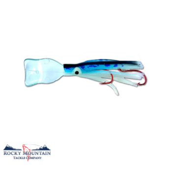 Crystal basin Tackle Hoochie Thing Glow Blue Splatter